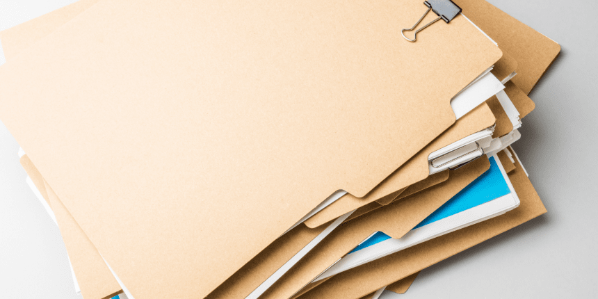 folders of organised paperwork