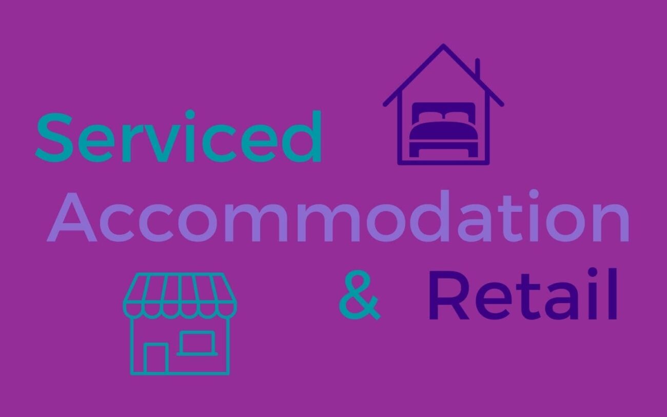 serviced accommodation and retail