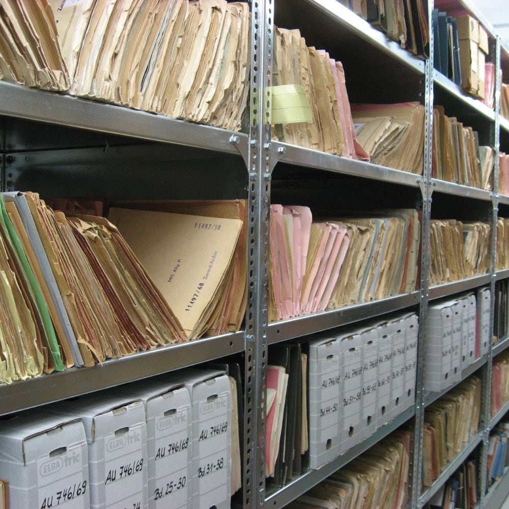 Files on a shelf