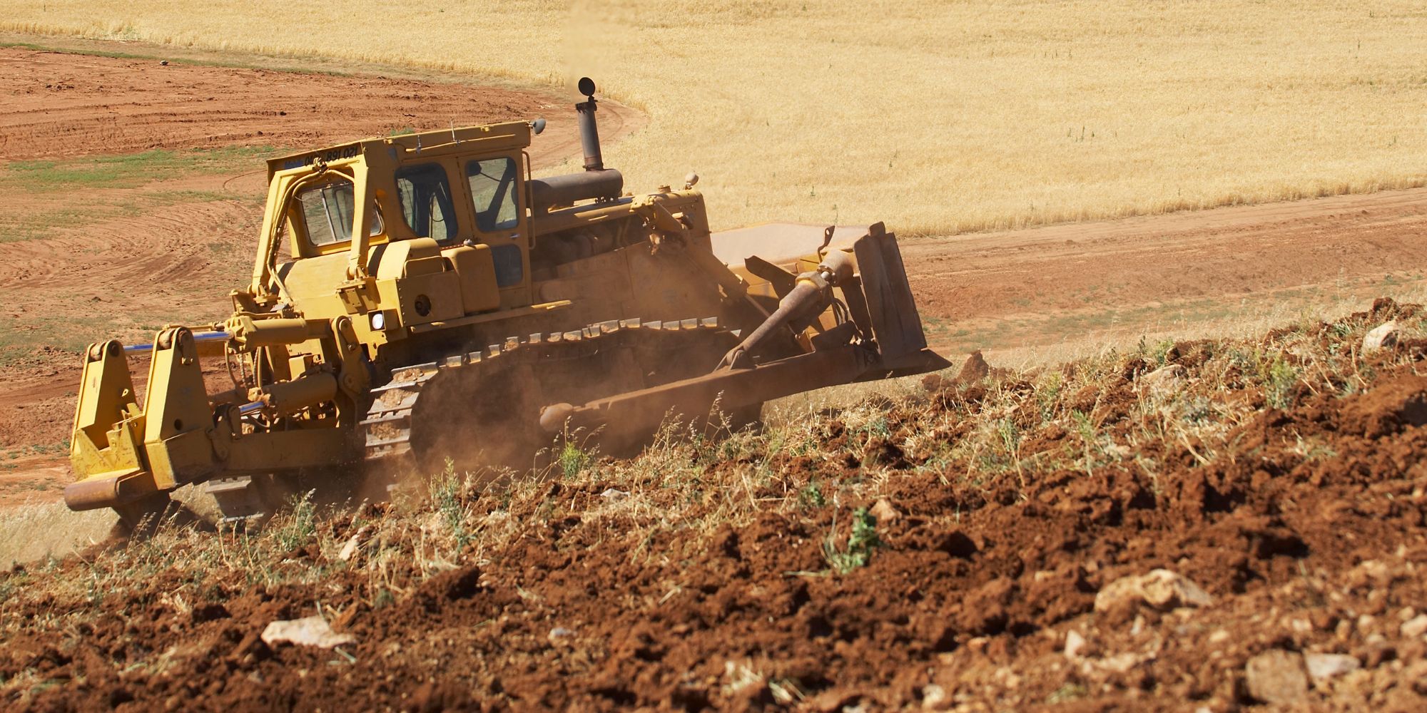 Bull dozer at work