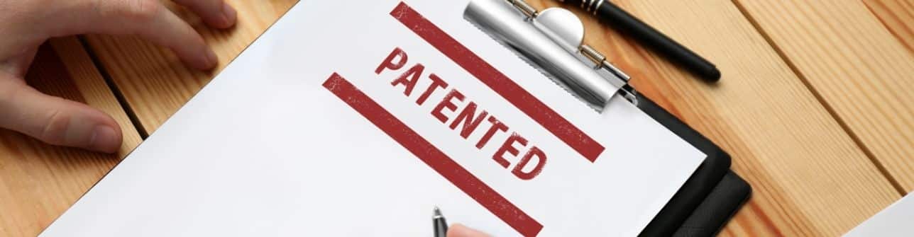 Form that says patented