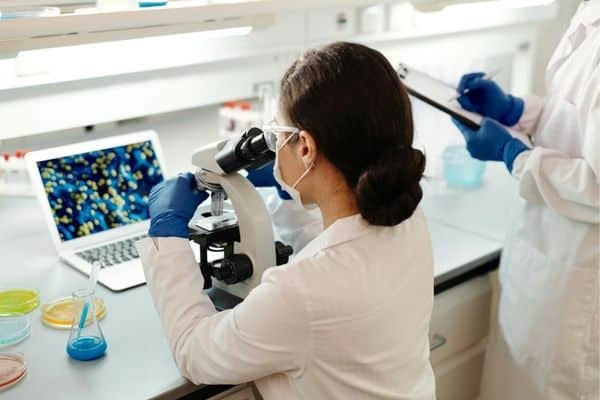 Testing in a lab