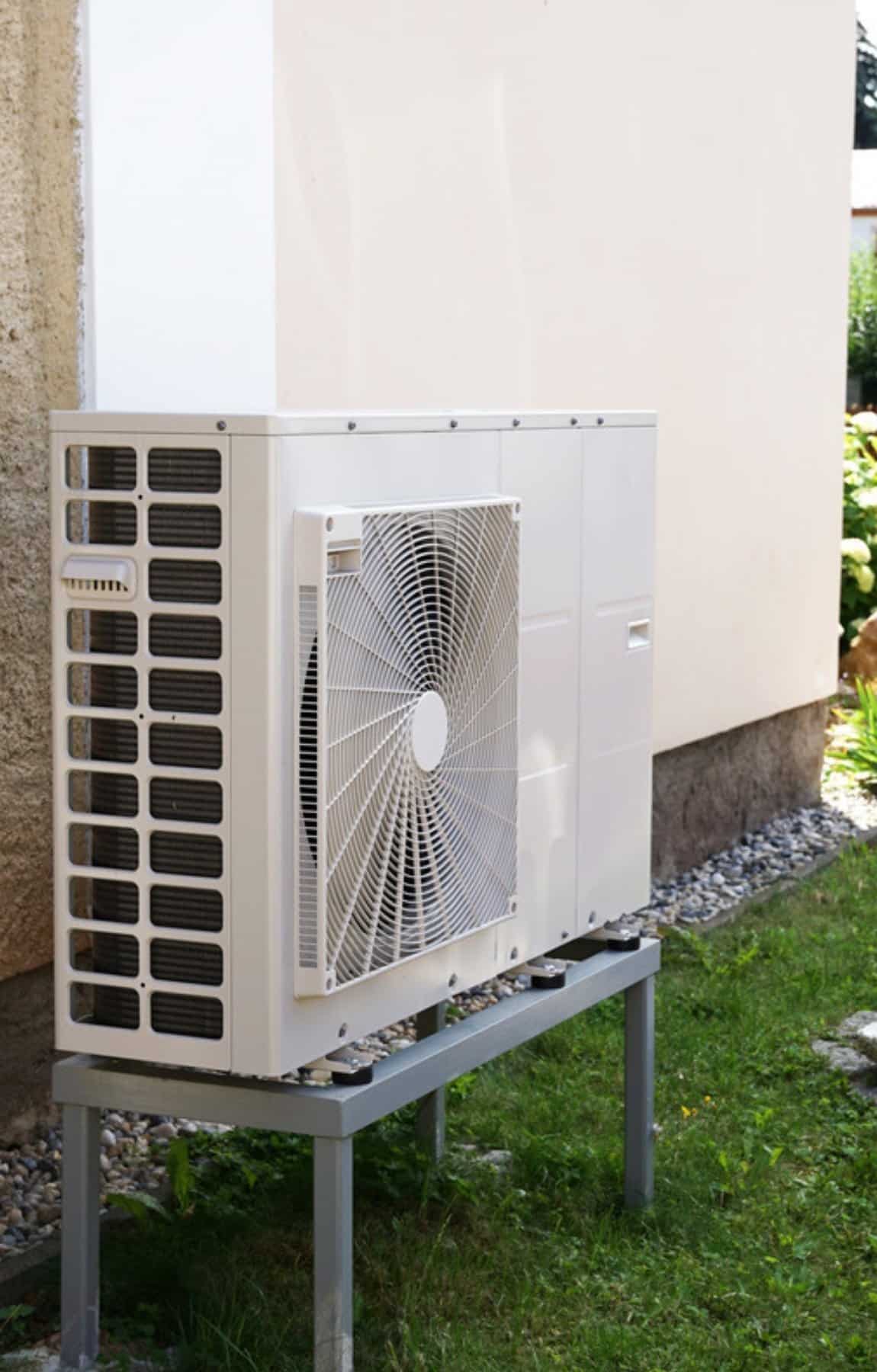 Energy-efficient heat pump installed as part of a commercial renovation